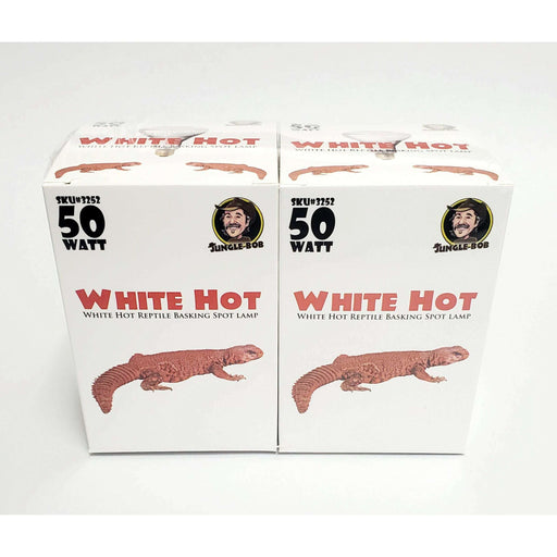 2-Pack Value Jungle Bob White Hot 50W Spot Lamp:Jungle Bob's Reptile World