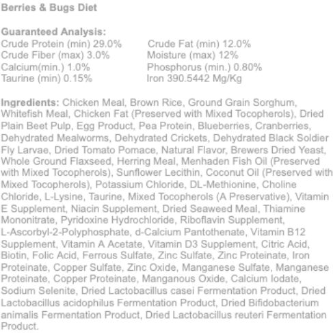 Exotic Nutrition Berries & Bugs Diet 1.5 lb.:Jungle Bob's Reptile World