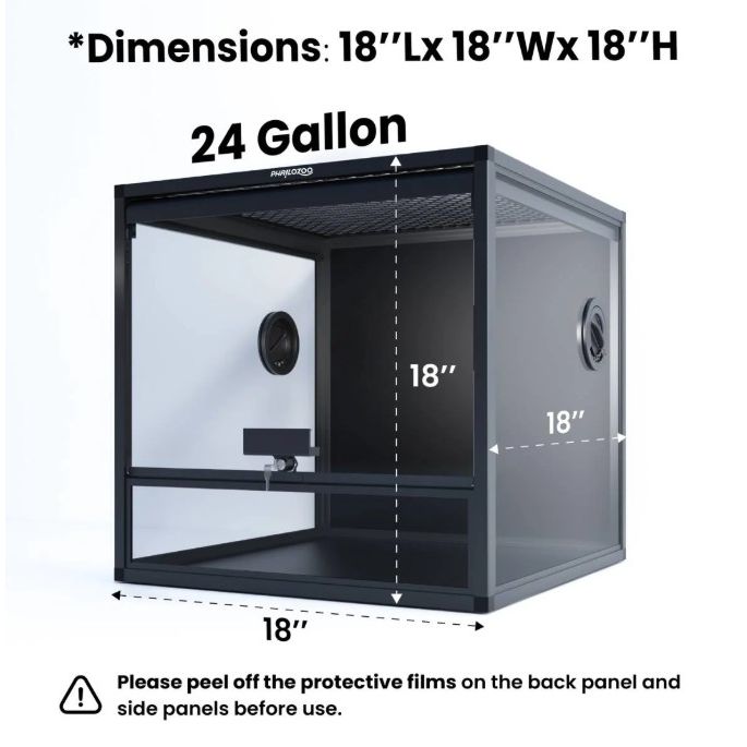 Phailozoo 24G terrarium 18x18x18 (Ultimate Black) 16226