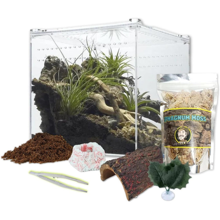 Jungle Bob HerpCult Terrarium Kit with 8x8x8 Acrylic Enclosure