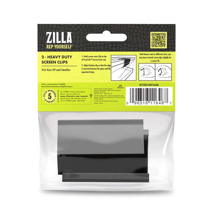 Zilla Screen Clips Heavy Duty LOCKING Up to 29 Gallon