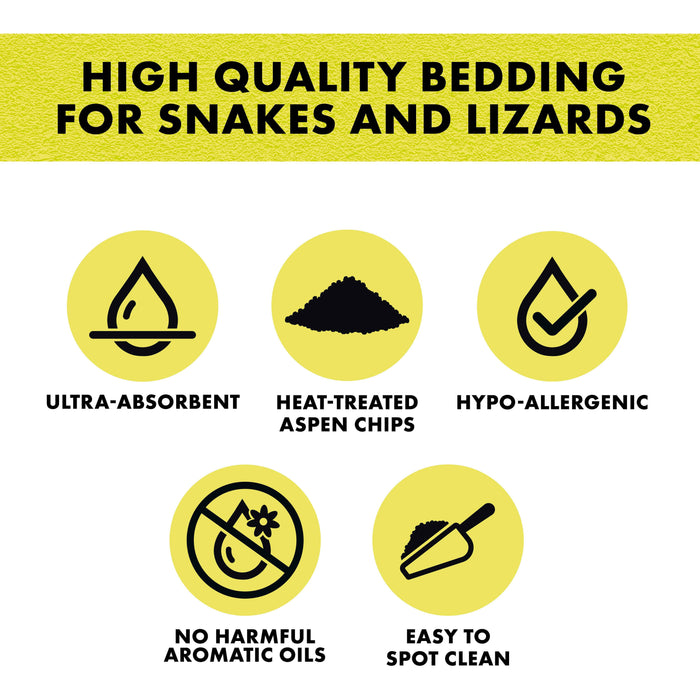 Zilla Snake and Lizard Aspen Chip Bedding and Litter 8 qt