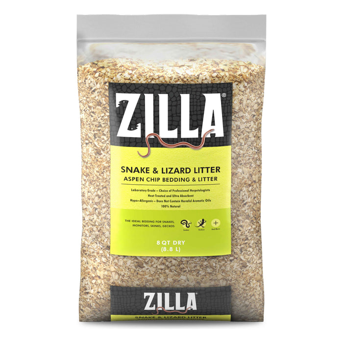 Zilla Snake and Lizard Aspen Chip Bedding and Litter 8 qt