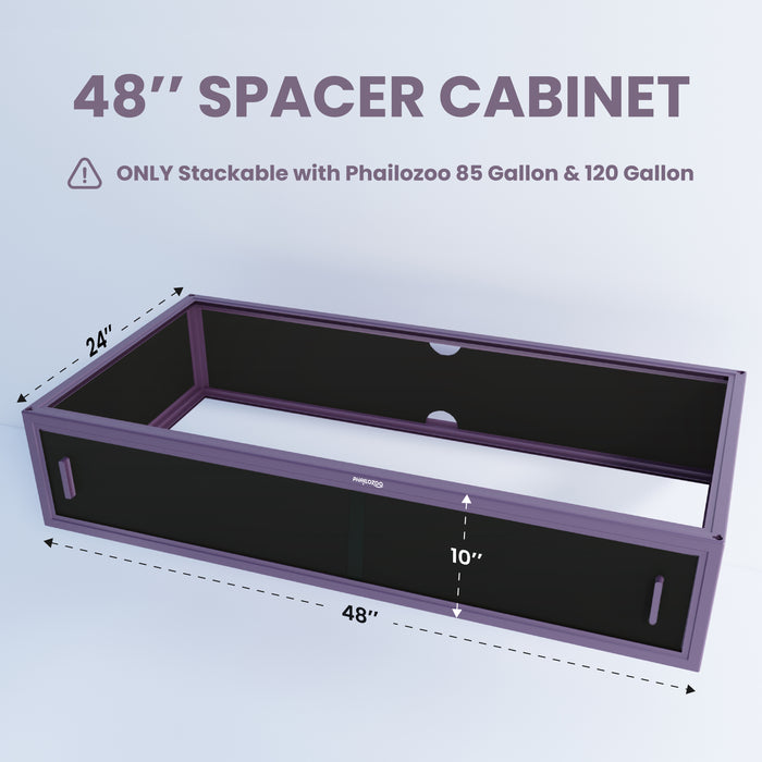 Phailozoo Spacer Cabinets 48"x24"x10" for 85G and 120G Terrariums