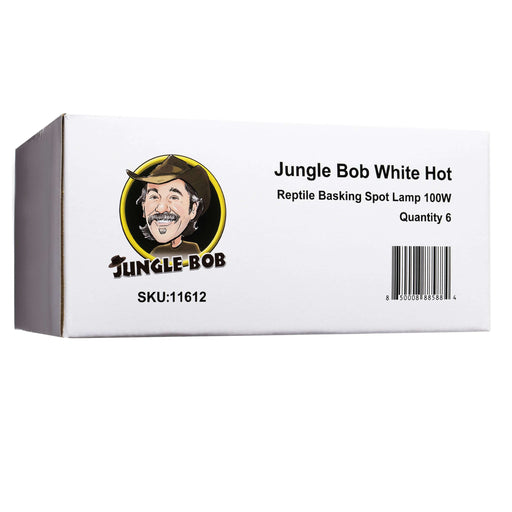 Carton of 6 Bulbs Jungle Bob 100w White Hot Lamps:Jungle Bob's Reptile World