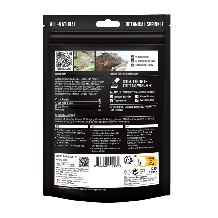 RAREPDF125 Arcadia EarthPro Dragon Fuel, 125g/4.41oz