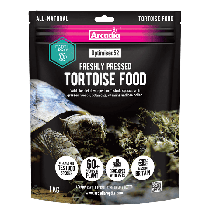 RAREPO1000 Arcadia Reptile EarthPro Optimised52 Tortoise Food 35.27oz 1KG