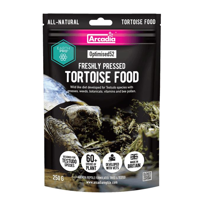 RAREPO250 Arcadia Reptile EarthPro Optimised52 Tortoise Food 8.82 OZ 250G