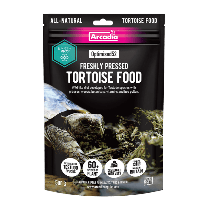 RAREPO500 Arcadia Reptile EarthPro Optimised52 Tortoise Food 17.64oz 500G