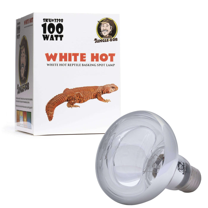 Jungle Bob Reptile Basking Spot Lamp White Hot Light Bulb:Jungle Bob's Reptile World