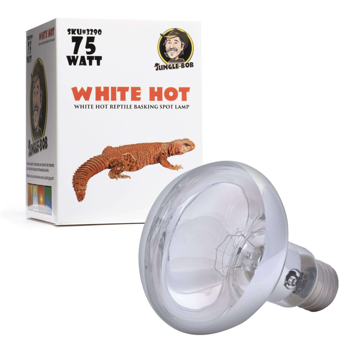 Jungle Bob Reptile Basking Spot Lamp White Hot Light Bulb:Jungle Bob's Reptile World