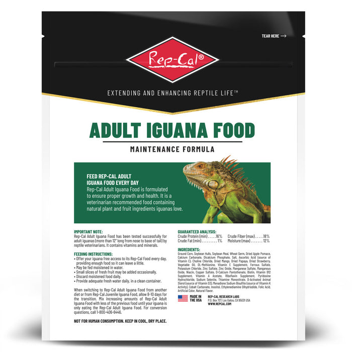 Repcal RepCal Iguana Food 2lb Adult BAG — Jungle Bobs Reptile World