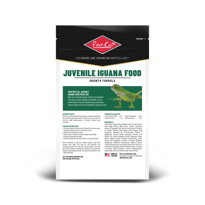 RepCal Research Labs Growth Formula Juvenile Iguana Dry Food 6oz BAG