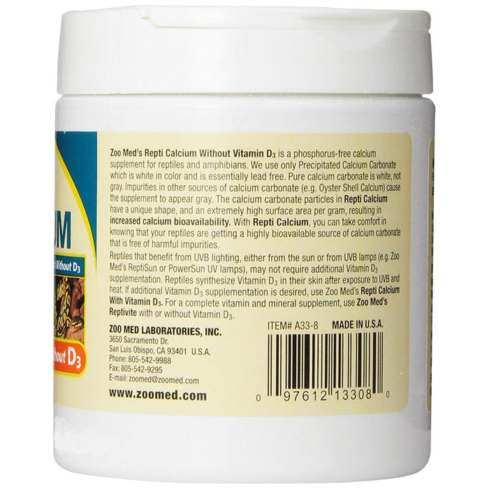 Zoo Med Repti Calcium without D3 Ultra Fine