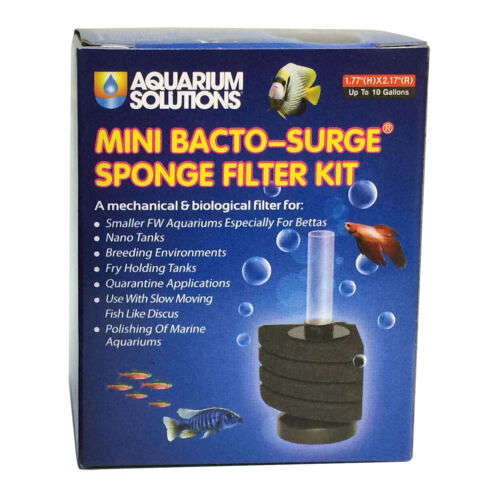 Aquarium Solutions Mini Bacto-Surge Sponge Filter Kit 10 Gallons:Jungle Bob's Reptile World