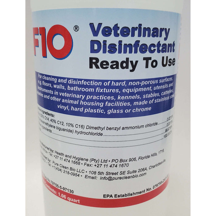 f10 disinfectant of fish nets F10 Veterinary Ready To Use Disinfectant With Sprayer — Jungle Bobs Reptile World