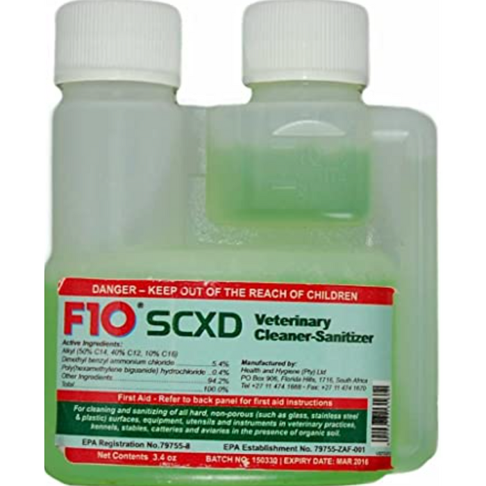 F10SCXD Veterinary Disinfectant/Cleanser 3.4 oz:Jungle Bob's Reptile World
