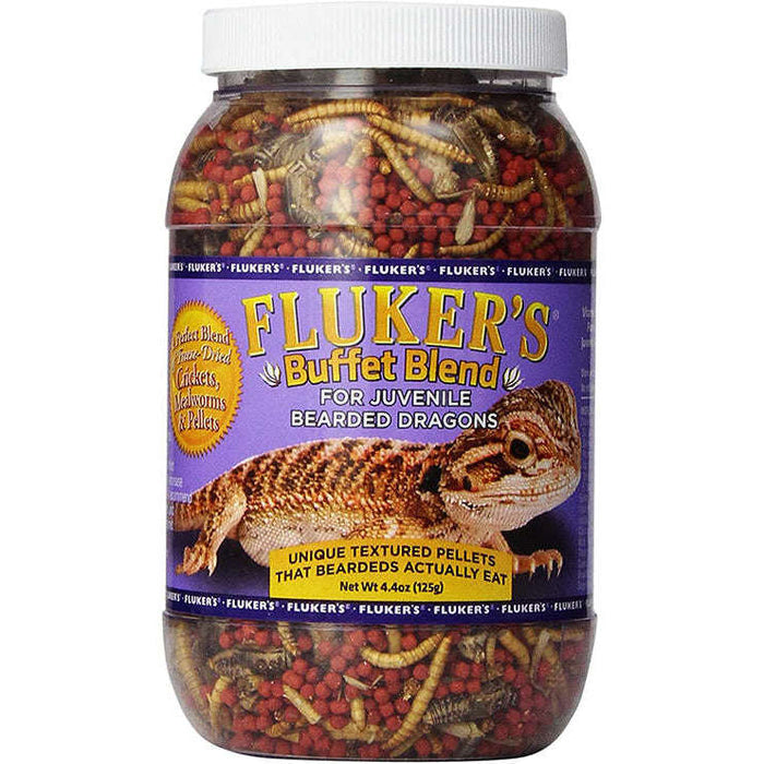Flukers Buffet Blend for Juvenile Bearded Dragons 4.4 oz.:Jungle Bob's Reptile World