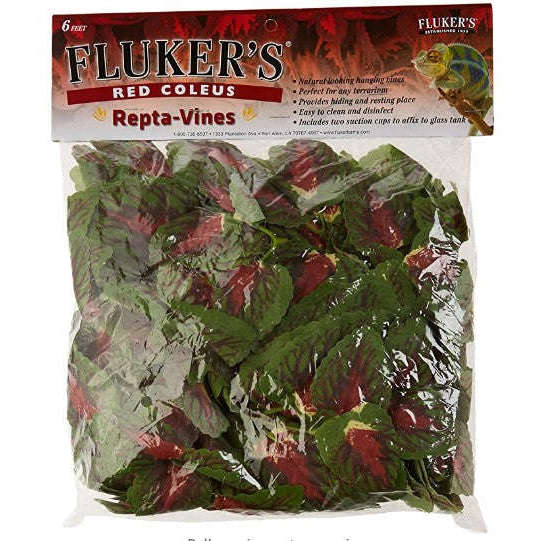 Flukers Red Coleus Vine 6 ft.:Jungle Bob's Reptile World