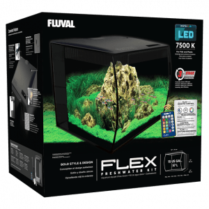Fluval Flex 57L Aquarium Kit Black, 15G:Jungle Bob's Reptile World