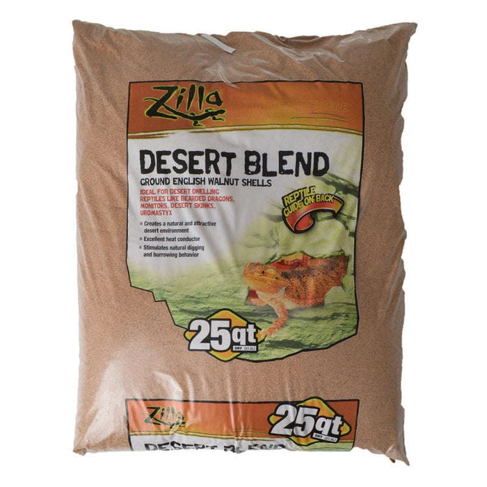 Zilla 25qt Desert Blend Ground English Walnut Shells (IN STORE PICK UP ONLY):Jungle Bob's Reptile World