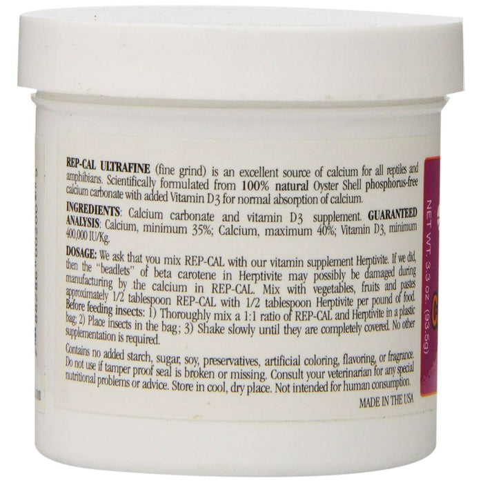 Rep-Cal Calcium Supplement Ultrafine Powder 3.3oz:Jungle Bob's Reptile World