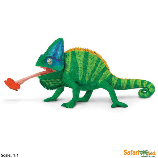 Toy Veiled Chameleon with Butterfly Figurine by Safari Ltd.:Jungle Bob's Reptile World