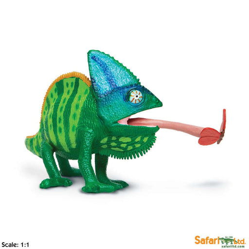 Toy Veiled Chameleon with Butterfly Figurine by Safari Ltd.:Jungle Bob's Reptile World