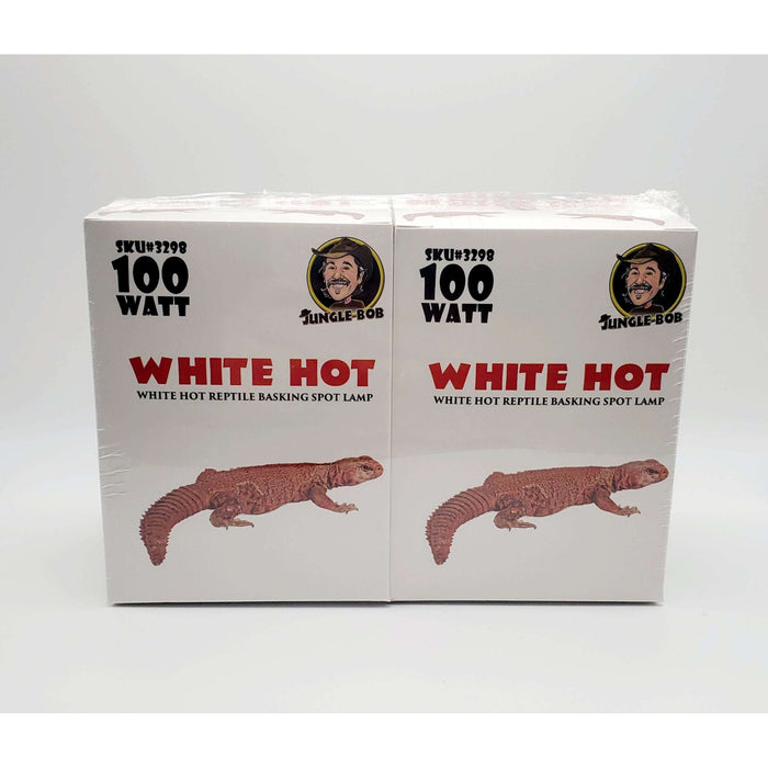 2-Pack Value Jungle Bob White Hot 100W Spot Lamp:Jungle Bob's Reptile World
