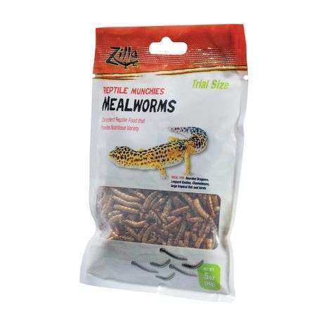 Zilla Munchies Mealworms .5 oz:Jungle Bob's Reptile World