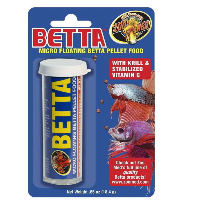 Zoo Med Betta Micro Pellet Food .65 oz:Jungle Bob's Reptile World