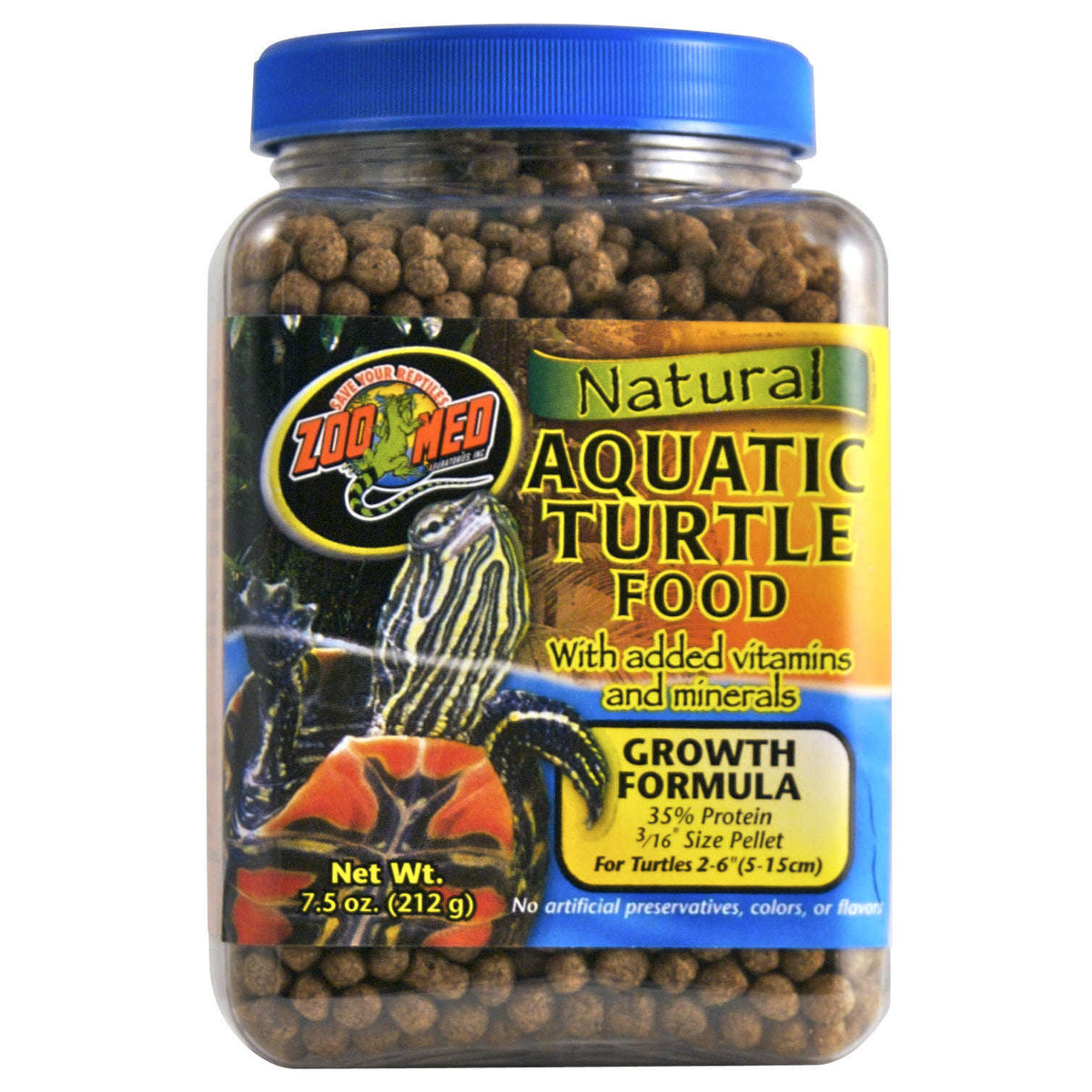 Zoo Med Natural Aquatic Turtle Growth Formula 7.5oz — Jungle Bobs ...