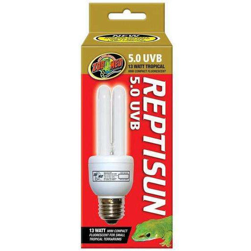 Zoo Med Reptisun 5.0 UVB MINI Compact Fluorescent Bulb 13W:Jungle Bob's Reptile World